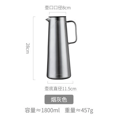 Glass capacious teapot, set for home use, iced tea