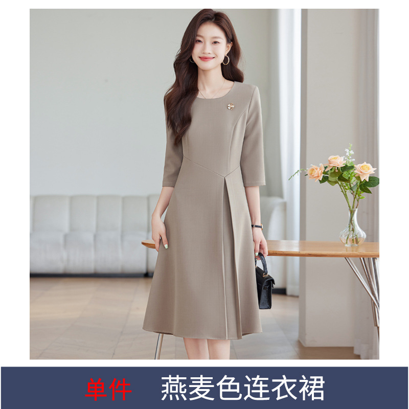 Oatmeal color dress KL915