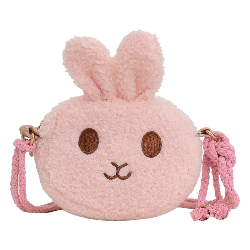Новая детская маленькая сумка, милая плюшевая сумка-мессенджер с кроликом, модная сумка для монет принцессы, аксессуары для маленьких девочек, модная сумка