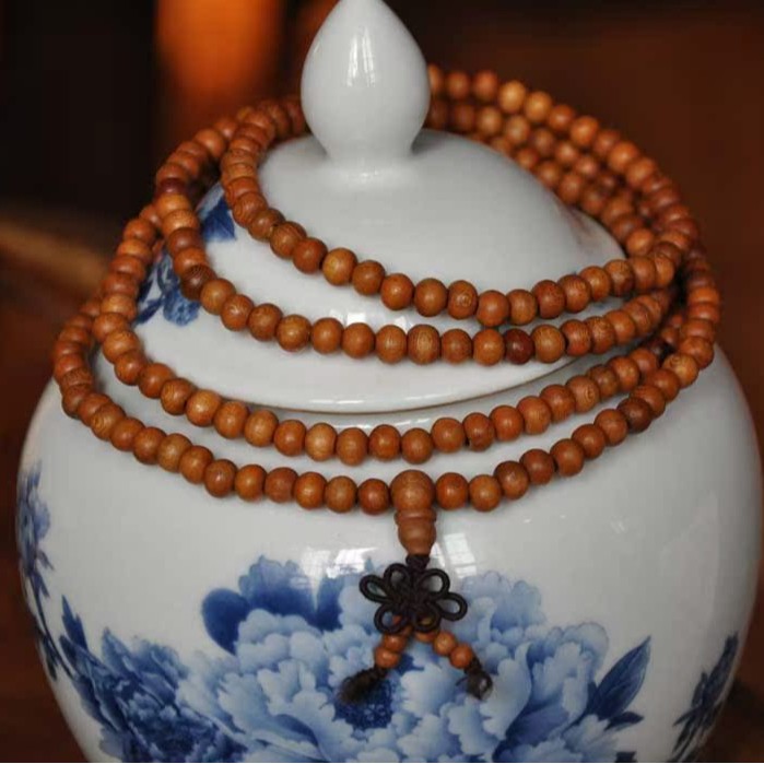 厂家加工福临桃木饰品FL-0439-2桃木小号216粒念珠肥城桃木剑