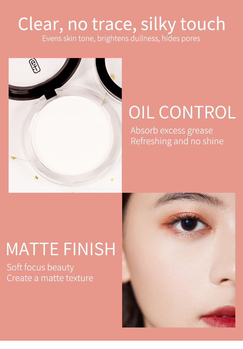 VIBELY setting Powder, high appearance level, concealer, brightening, oil-control, long-lasting, sweat-proof and non-smudge setting powder puff Item Picture