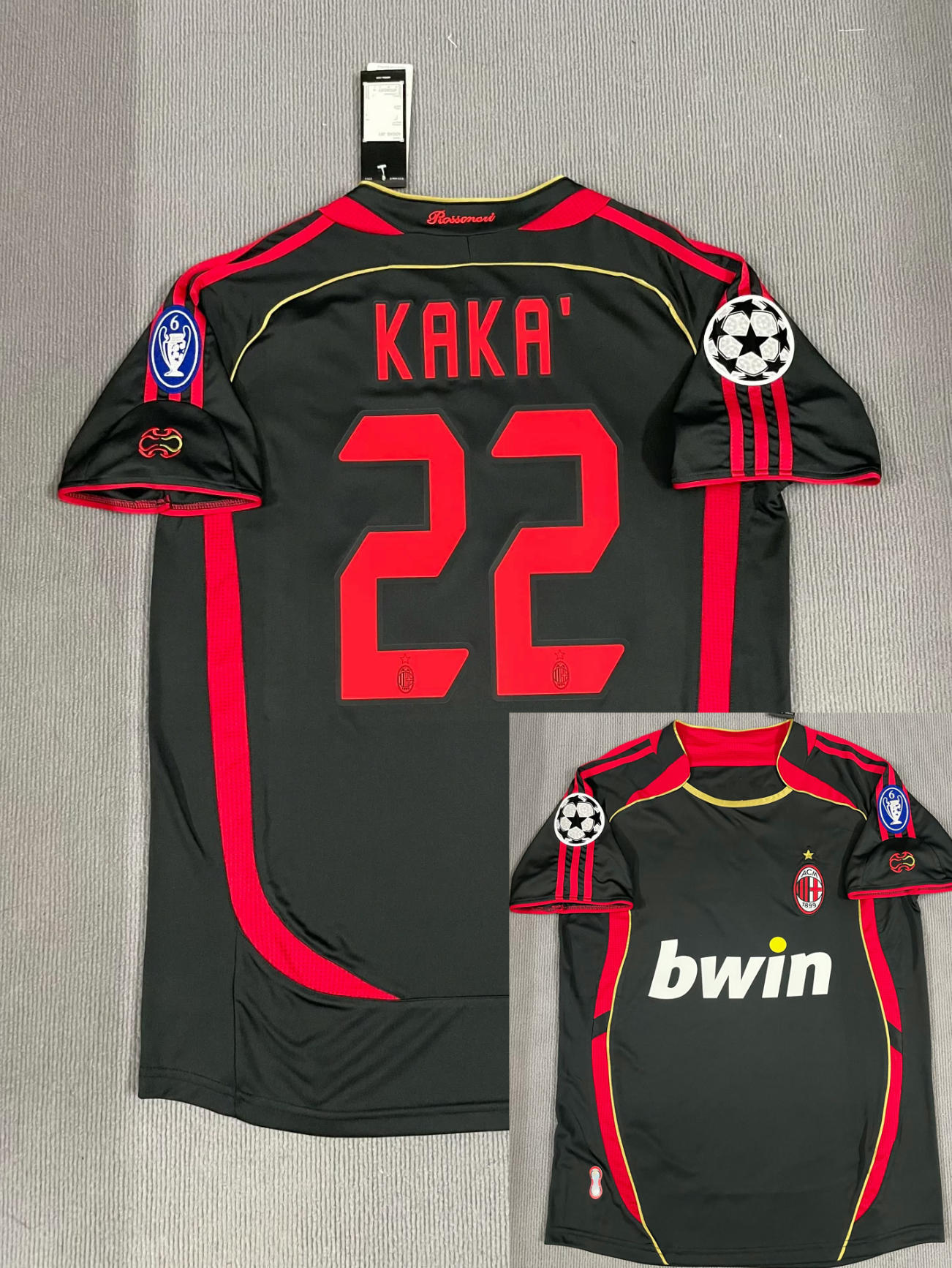 レトロなサッカー服の人気タイプのAC/22番カード80番のロマン聯紅魔ベッカム源メーカー