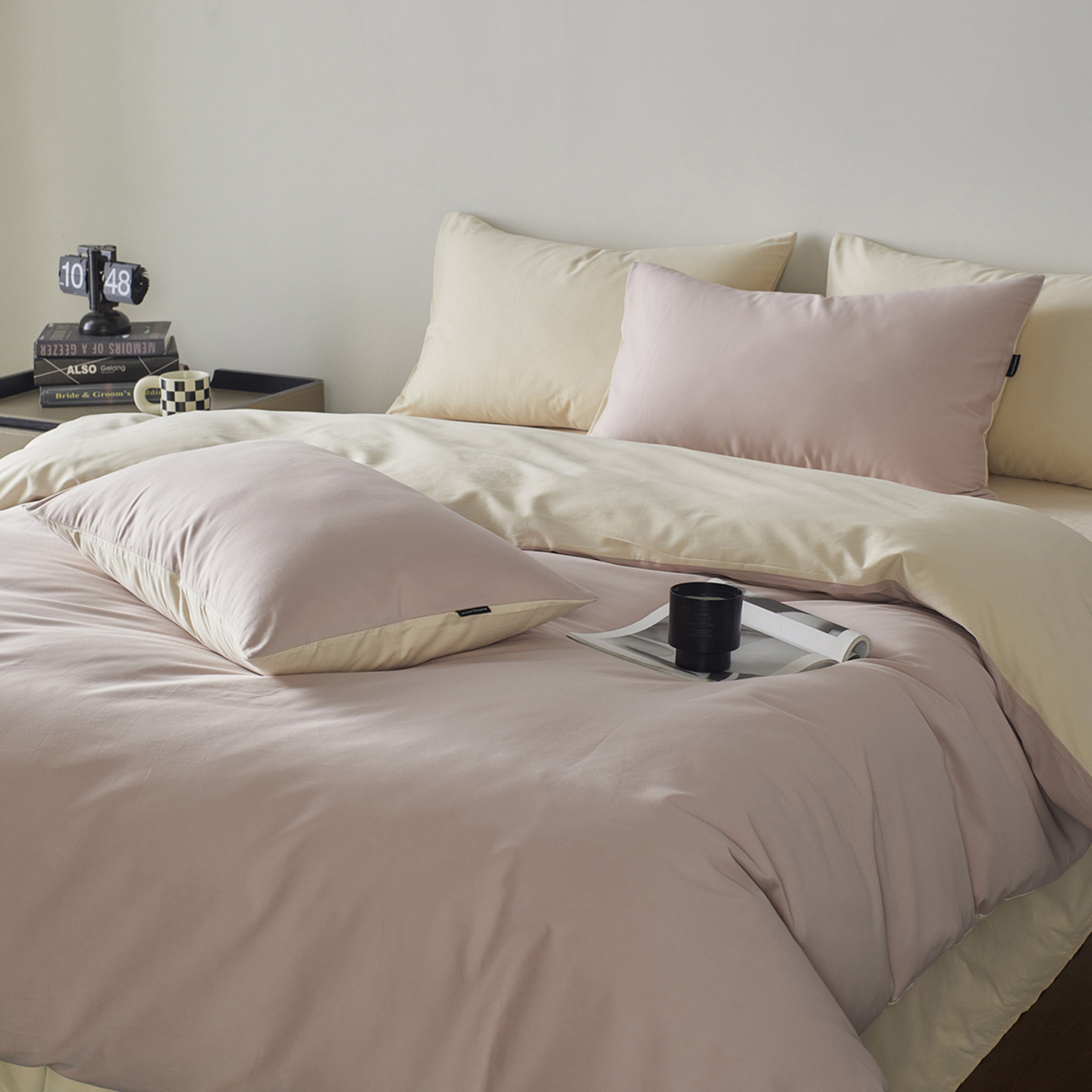 Category a Maternal and Infant Grade 100-Count Cotton Brushed Four-Piece Set High-End Four-Season Pure Cotton Bed Sheetss and Quilt Covers Bedding 4