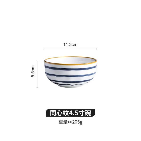 Concentric pattern 4.5 inch bowl