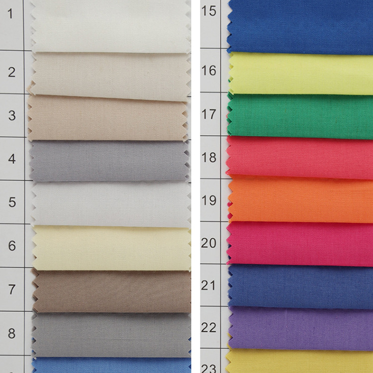 Fabricantes al por mayor primavera y verano tela textil poliéster algodón material mezclado TC tela plana