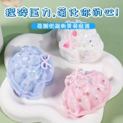 抖音同款仿真贝壳蛋糕发泄解压神器创意萌趣慢回弹食玩捏捏乐玩具