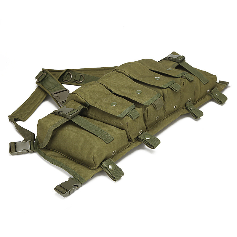 Chaleco de cinturón militar fan AK colgante de pecho equipo de transporte de combate chaleco de desmontaje rápido con bolsas de accesorios chaleco táctico
