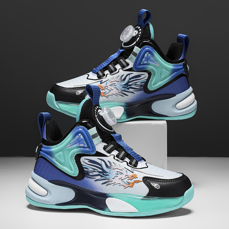 Zapatos de baloncesto para niños otoño y invierno nuevos zapatos de algodón para niños grandes antiderrapante impermeable zapatos de cuero