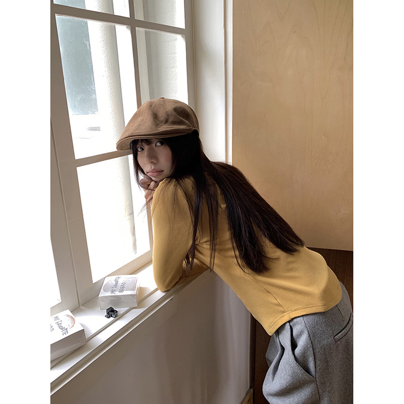 지모 공장 직접 배치 3 차원 아크 작은 스탠드 칼라 캐시미어 양면 근육 언더 코트 2025 겨울 새 코트 D2002