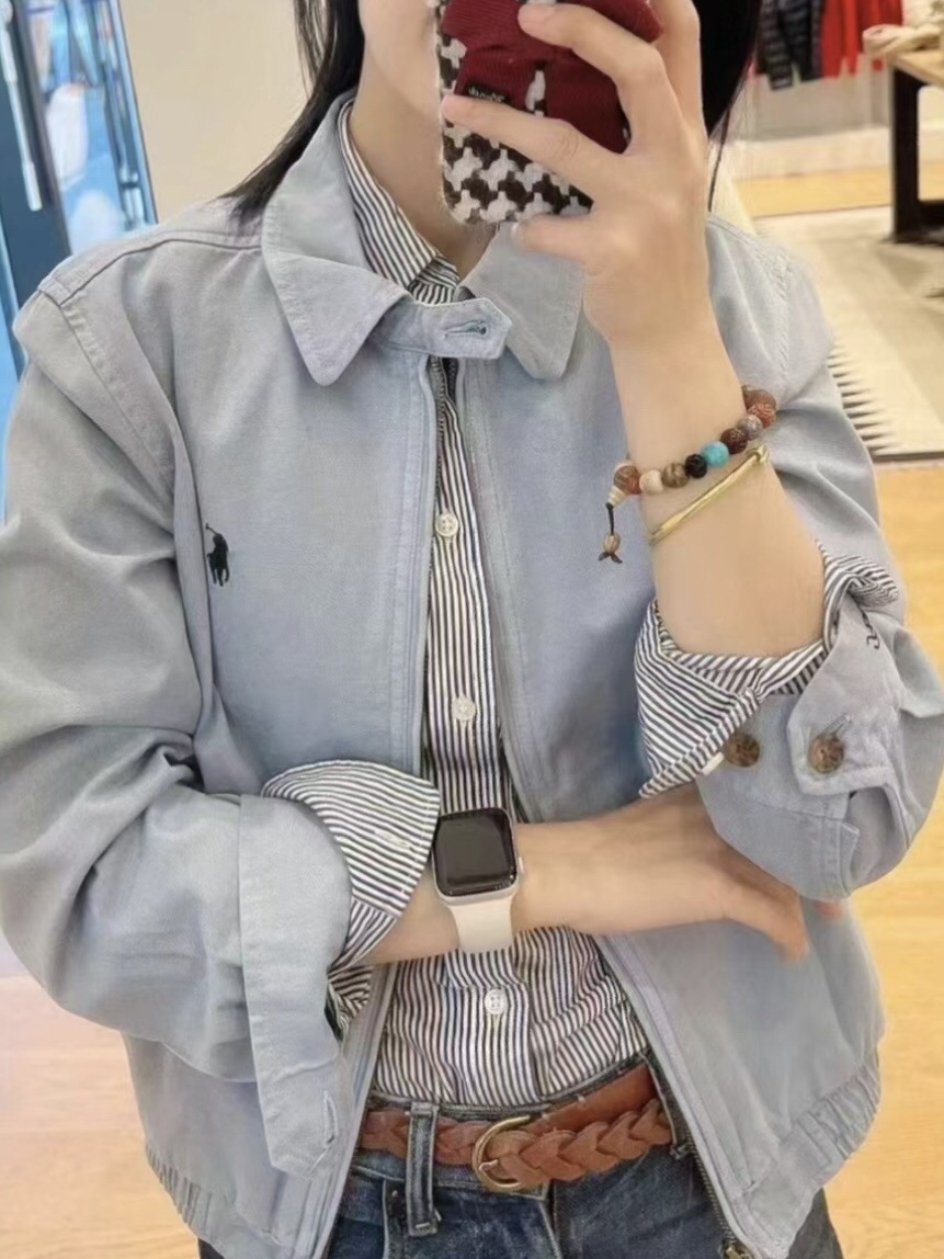 In-Stock Rl Laff 4 Colors * Early Autumn American Retro Classic Style Old Cadre Jacket Casual Versatile Work Jacket