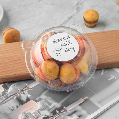 baking Mini Cake Packaging box Cookies biscuit transparent bread Plastic boxes disposable circular Packing box