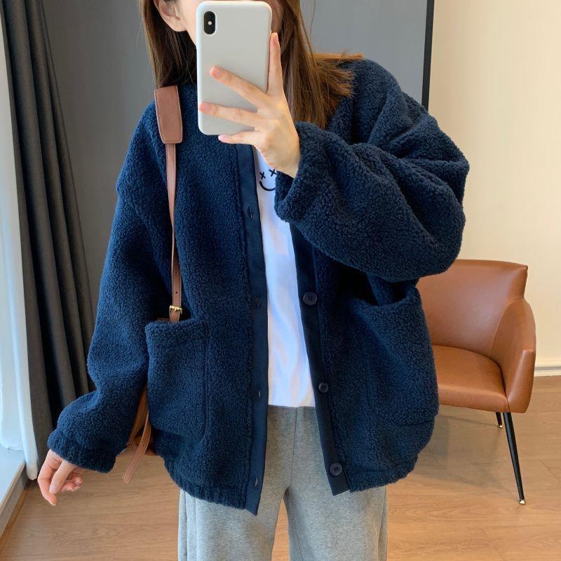 Imitation Lamb Wool Jacket for Women, Autumn and Winter 2025 New Style, High-End, Super Stylish, Fleece Warm Baseball Jacket Top Imitation Lamb Wool Jacket for Women, Autumn and Winter 2025 New Style, High-End, Super Stylish, Fleece Warm Baseball Jacket Top