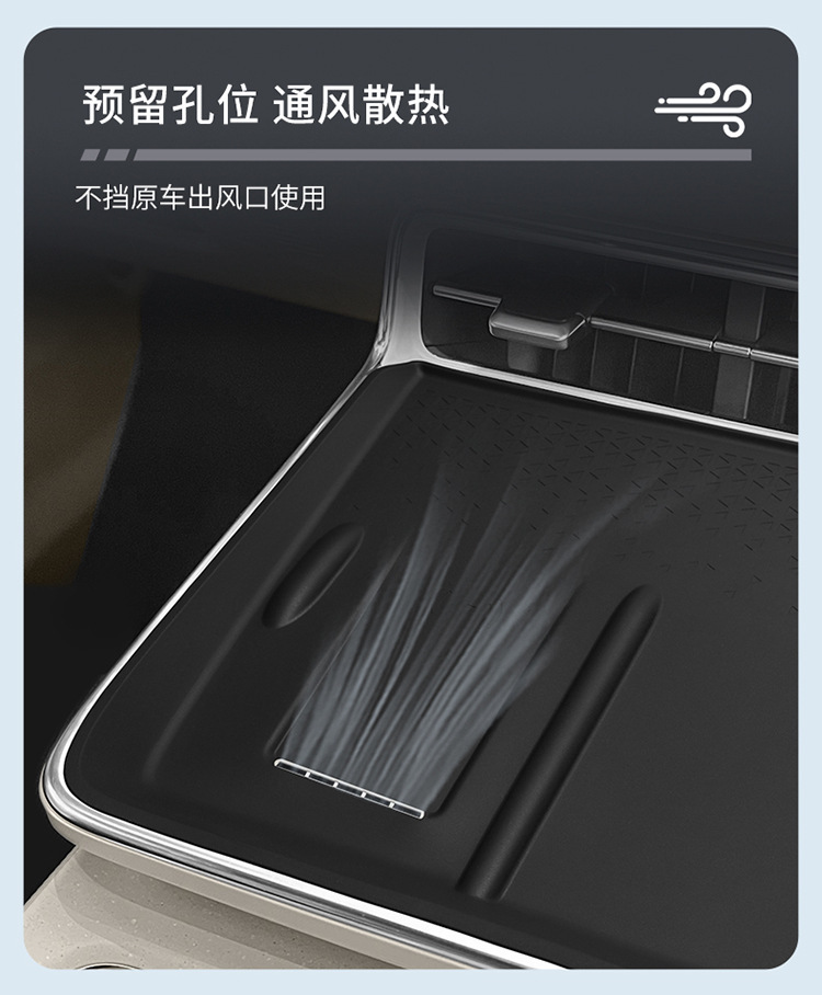 Suitable for Toyota Platinum 3X Silicone Wireless Charging Pad, Center Console Protection Anti-Slip Mat, Modification Accessories, Interior Supplies