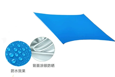 Floor Cloth, Avtomobil yan çətirləri - silver-painted-blue-230140cm