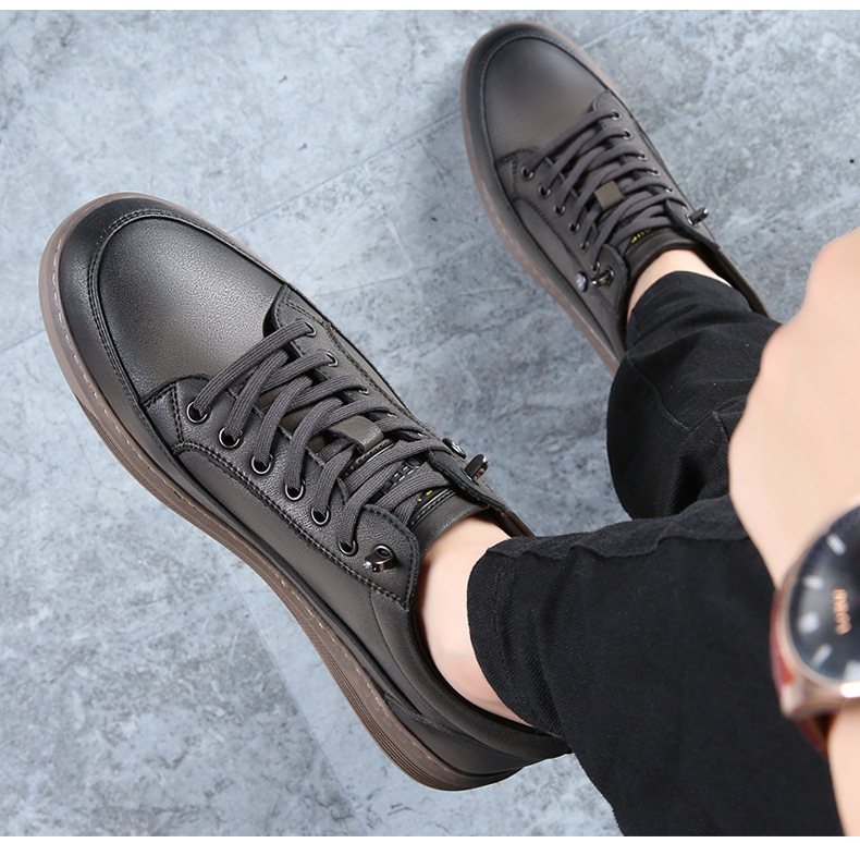 Casual Formal Men's Leather Shoes Breathable Versatile Style_voghion.com