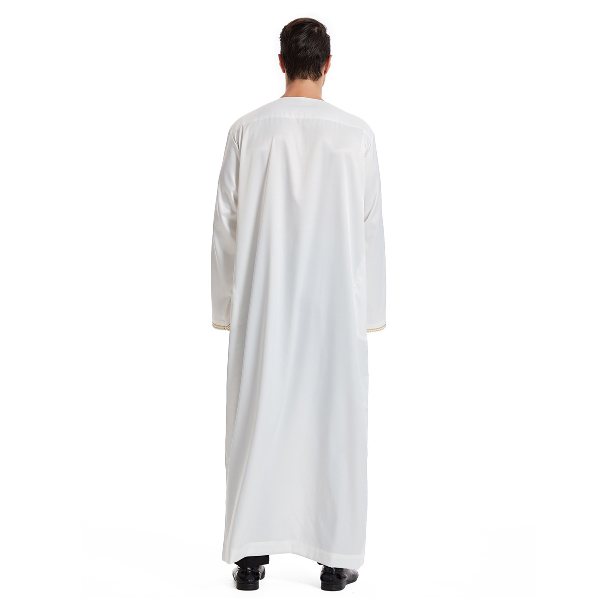 Pánské oblečení, pánská abája z Blízkého východu, jednoduchý muslimský kaftan_voghion.com