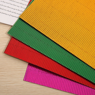 Manufacturer Wholesale Colored Corrugated Paper DIY Craft Materials Children's Origami Wave Paper Folding Cardboard