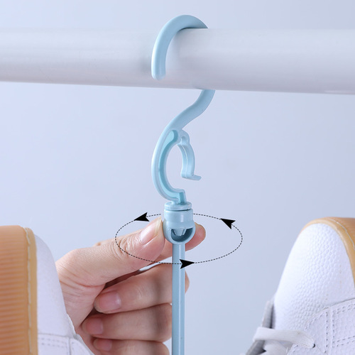 Windproof rotatable shoe drying rack clothes drying rack shoe drying rack creative double hook outdoor shoe hook storage hanging shoe rack