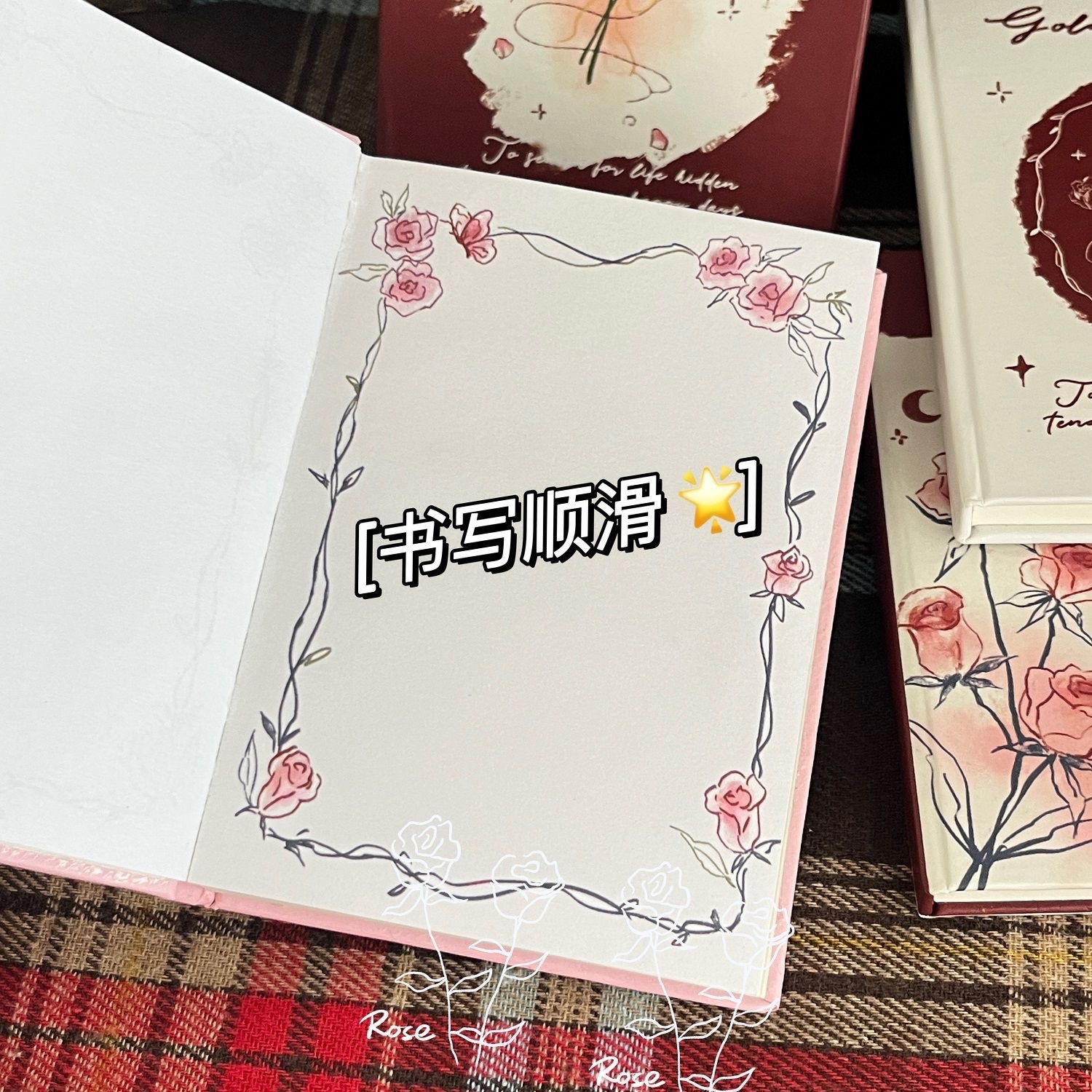 Cuaderno de alto valor retrógrado rosa A7 páginas de color cubierta dura para estudiantes cuaderno de bolsillo portátil barato especial