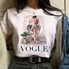 Fashionable summer jacket, cute T-shirt, round collar