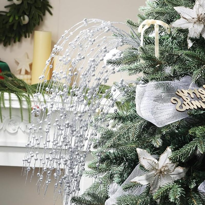 Polvo de oro artificial bayas de sauce decoración polvo de brillo flexible decoración de árbol de Navidad decoración festiva espuma de fiesta transfronteriza