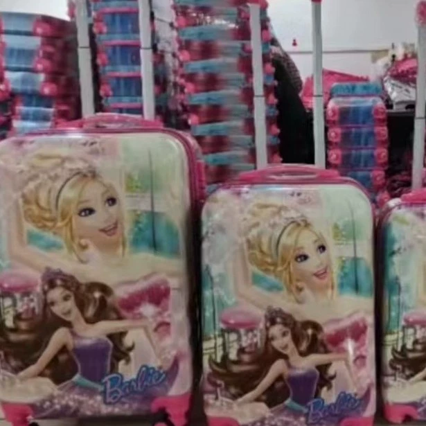 Новинка 18inch года, детский чемодан, оптовая продажа, милый мультяшный чемодан на колесиках с принтом логотипа, универсальный чемодан на колесах для учащихся начальной школы