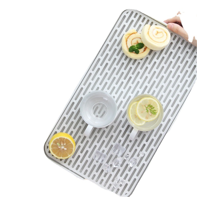 Creativo bandeja de filtro de agua hogar bandeja de drenaje de doble capa cocina taza de agua vajilla antideslizante caja de control de agua caja de almacenamiento de plástico