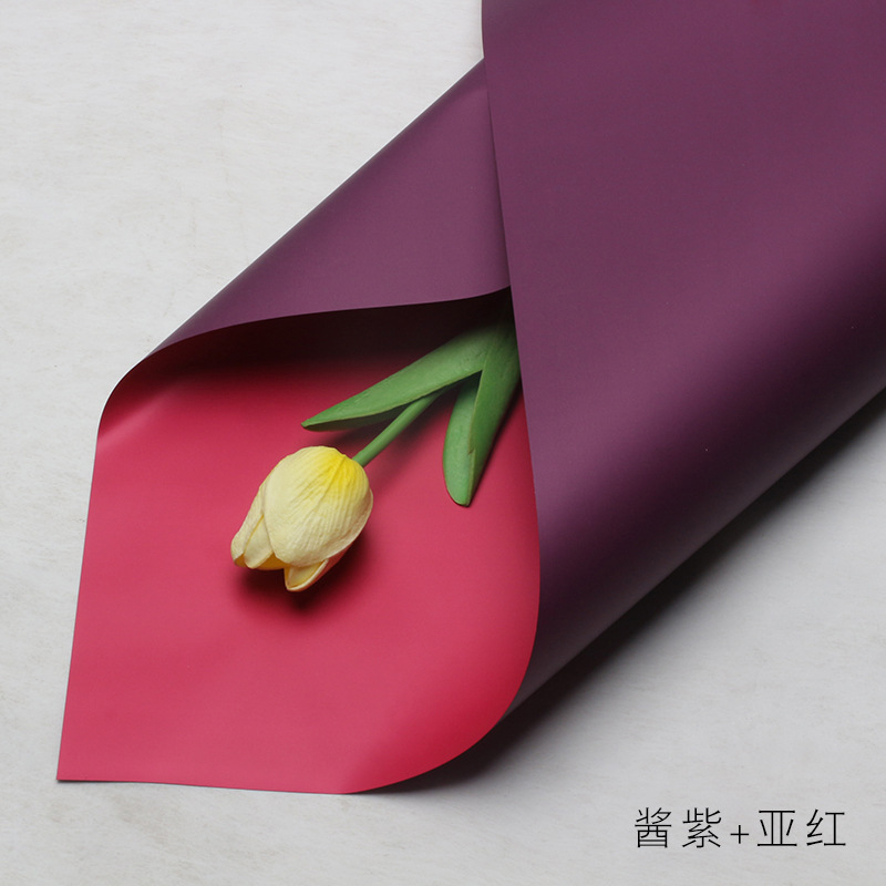 Huaxi Color sólido de doble cara Papel Ouya Material de embalaje de flores al por mayor Floristería Paquete de flores Material de flores Papel de embalaje de ramo