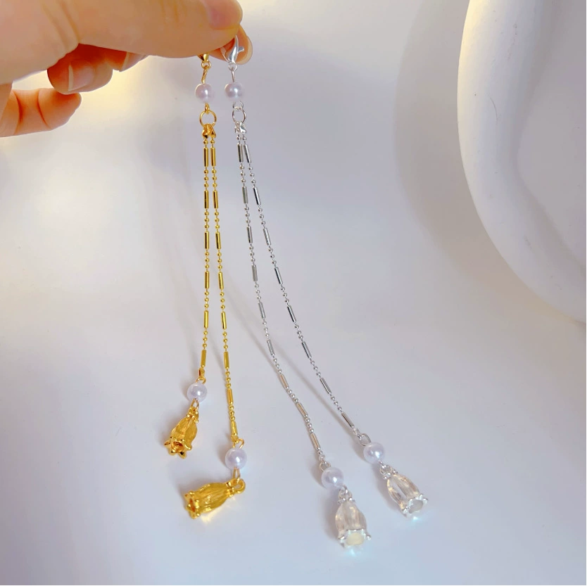 Chinese hairpin with tassels, accessory, accessories, chain, pendant