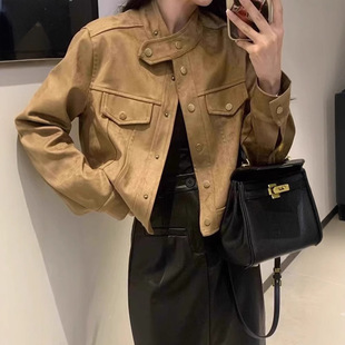 Short High-end Suede Jacket Women's 2024 Autumn and Winter New Loose Small Warm Jacket Top