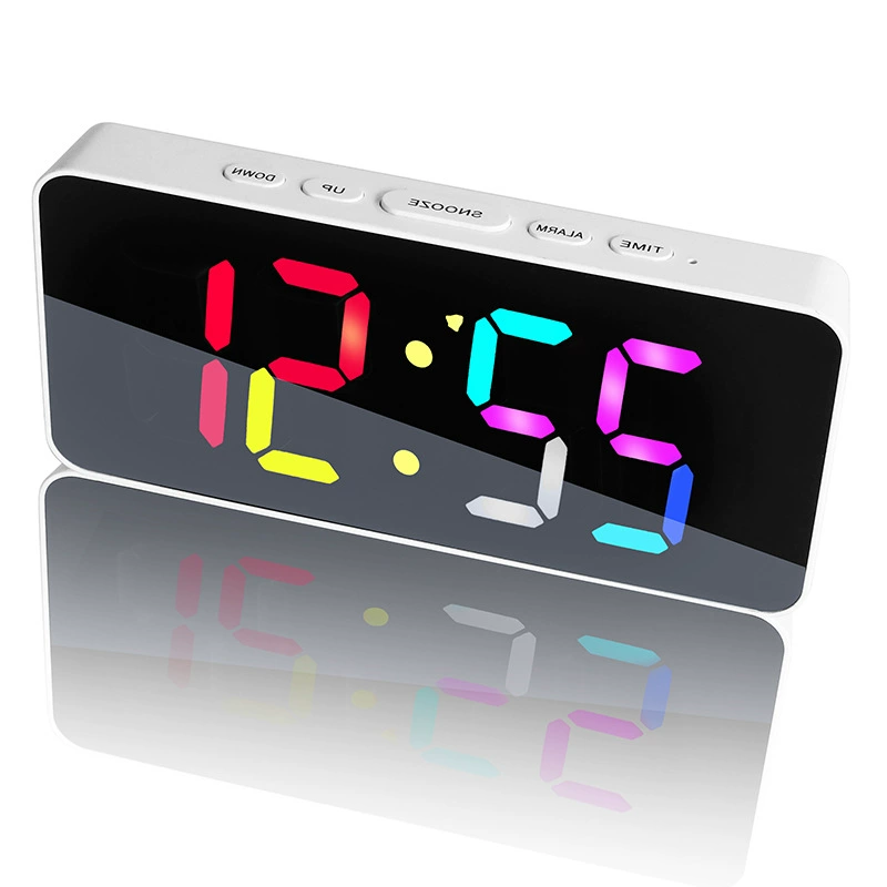 The new colorful vibration vibration electronic clock deafness and dumb people shake the alarm clock perpetual calendar, the calendar living room, the large screen of the big screen