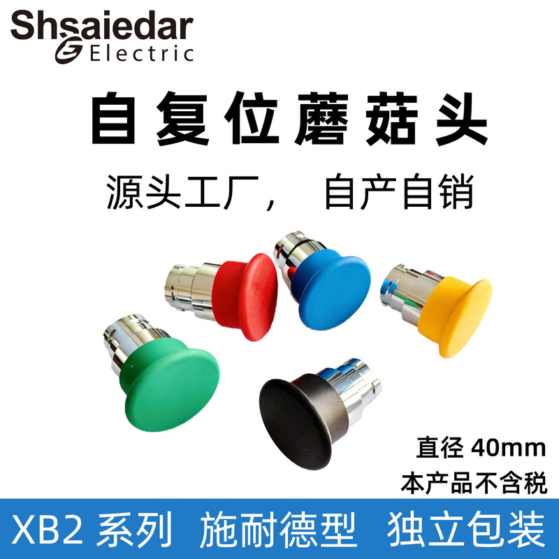 Single-Head 40mm Mushroom Head Self-Resetting Button Head Zb2Bc2C Black Green Red Yellow Blue Zb2Bc4C Single-Head 40mm Mushroom Head Self-Resetting Button Head Zb2Bc2C Black Green Red Yellow Blue Zb2Bc4C