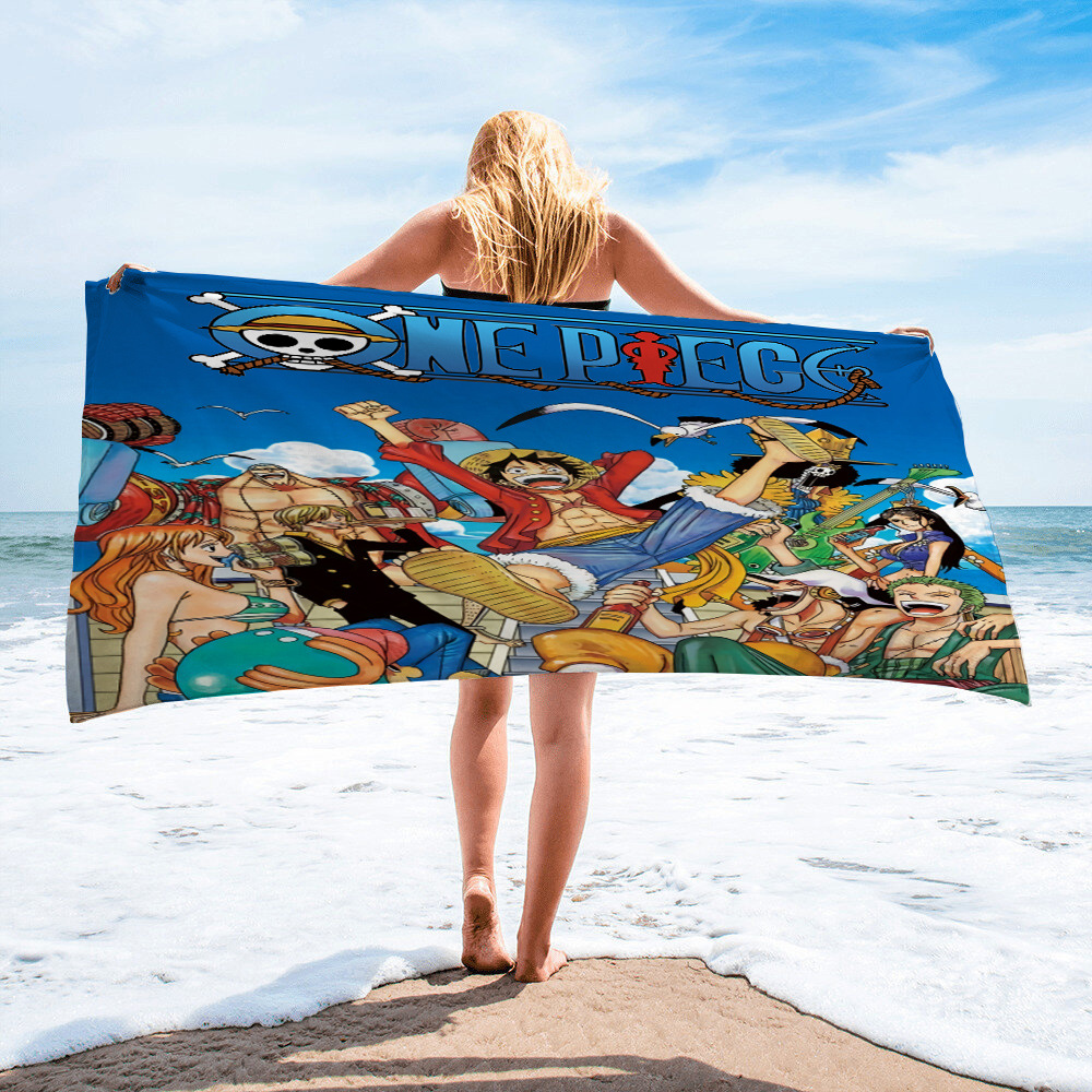 Cross-border microfiber quick-drying bath towel and beach towel One Piece pattern source manufacturer