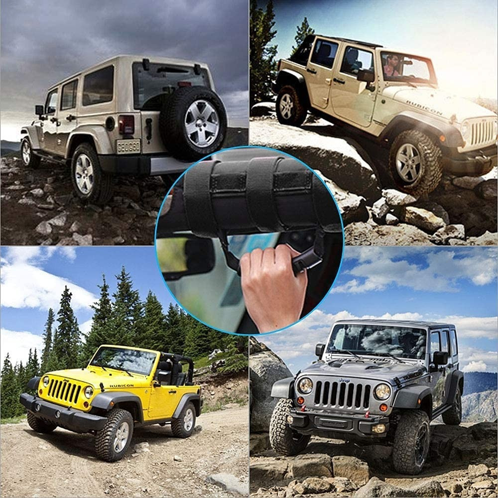 Car modification Jeep Wrangler off-road vehicle handle, Jeep roof handle, woven hand grip, car armrest