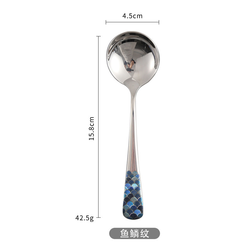 물고기 스케일 패턴 스푼