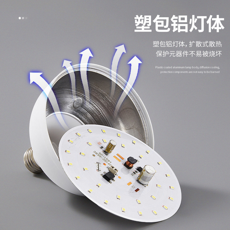 Bombilla LED de bajo consumo, portalámparas especial e27, luz LED de alta potencia para interiores, bombilla LED esférica para pasillo, luz blanca