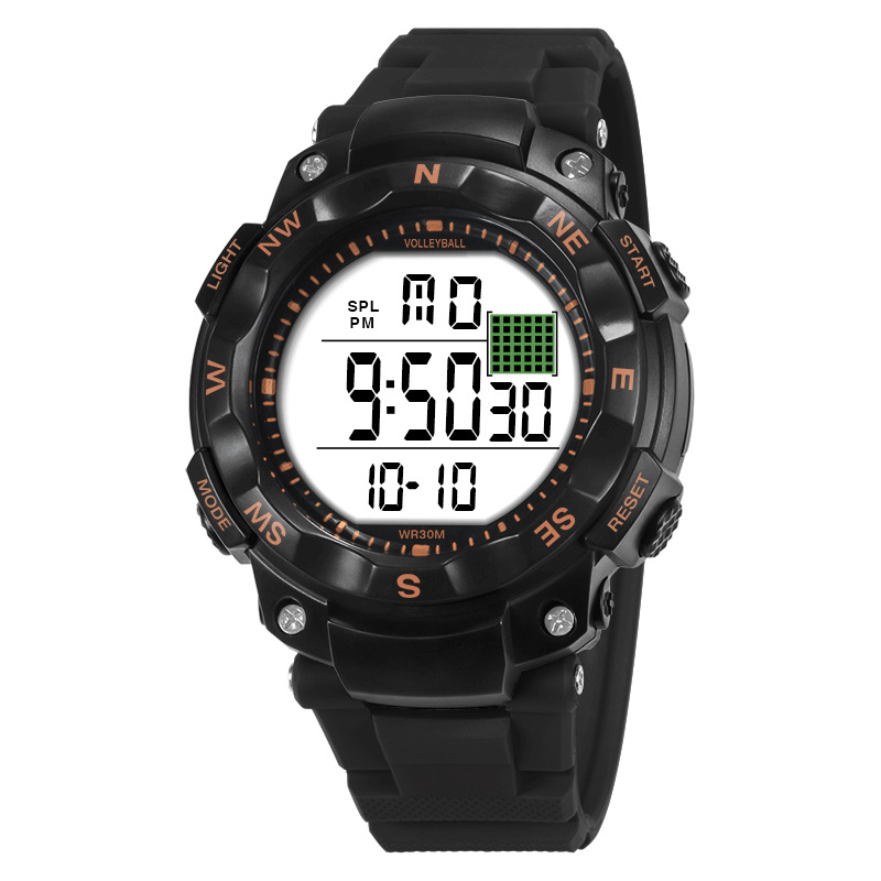 Nuevos hombres al aire libre montañismo deportes reloj electrónico moda multi-función luminosa alarma sincronización reloj electrónico al por mayor