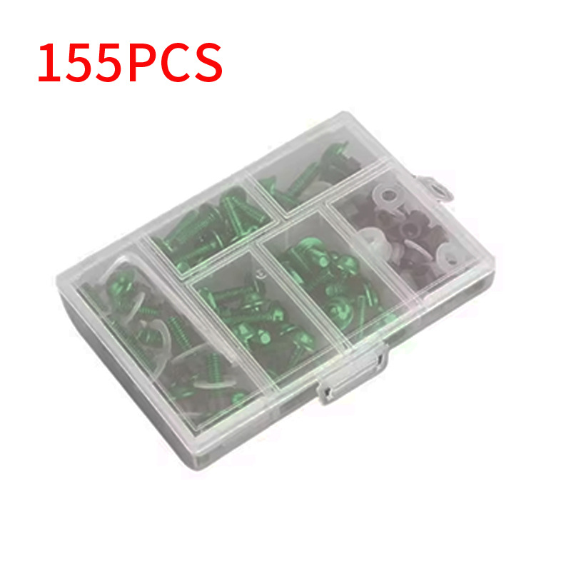Juego de Tornillos para Carenado de Motocicleta 155pcs 177pcs 195pcs de Aluminio
