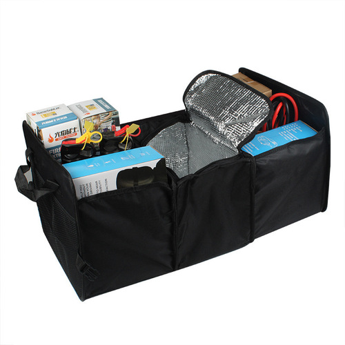 Car Insulated Storage Box Oxford Cloth Trunk Storage Box Car Backup Storage Bag Insulated Cooler Bag