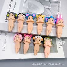 创意卡跨境新款趴趴天使手机装饰品摆件挂饰设计装饰品天使趴趴