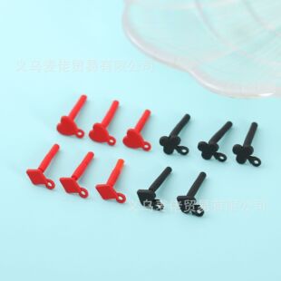 Poker Series Plum Blossom Spades Square Red Peach Ear Needle diy Hand Made Material Earrings Jewelry Accessories Wholesale