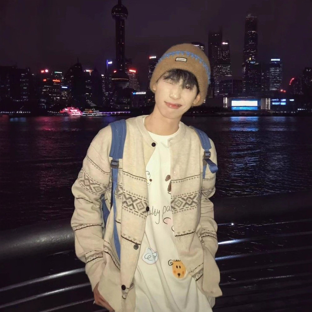 美式复古费尔岛提花圆领毛衣外套百搭宽松慵懒感情侣针织开衫外穿
