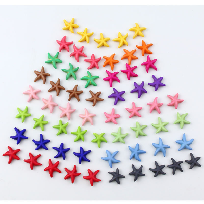 Turquoise Colored Starfish Straight-Hole Loose Beads Accessories DIY Jewelry Materials Decorative Stone Through-Hole Beading Accessories Turquoise Colored Starfish Straight-Hole Loose Beads Accessories DIY Jewelry Materials Decorative Stone Through-Hole Beading Accessories