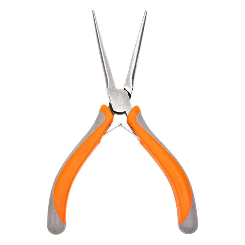 4,5-дюймовые плоскогубцы мини-плоскогубцы оранжевая серая ручка DIY Ювелирные плоскогубцы Ручные плоскогубцы