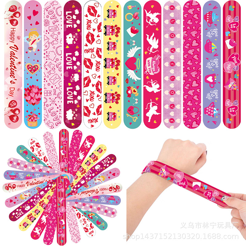 Día de San Valentín fiesta raqueta anillo pulsera Día de San Valentín raqueta anillo estudiante regalo muñeca Correa regalo Silicona