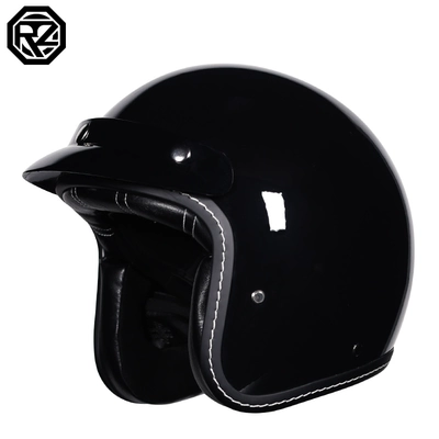 Orz motorcycle helmet men's and women's Motosiklet dəbilqələri - m-glossy-black