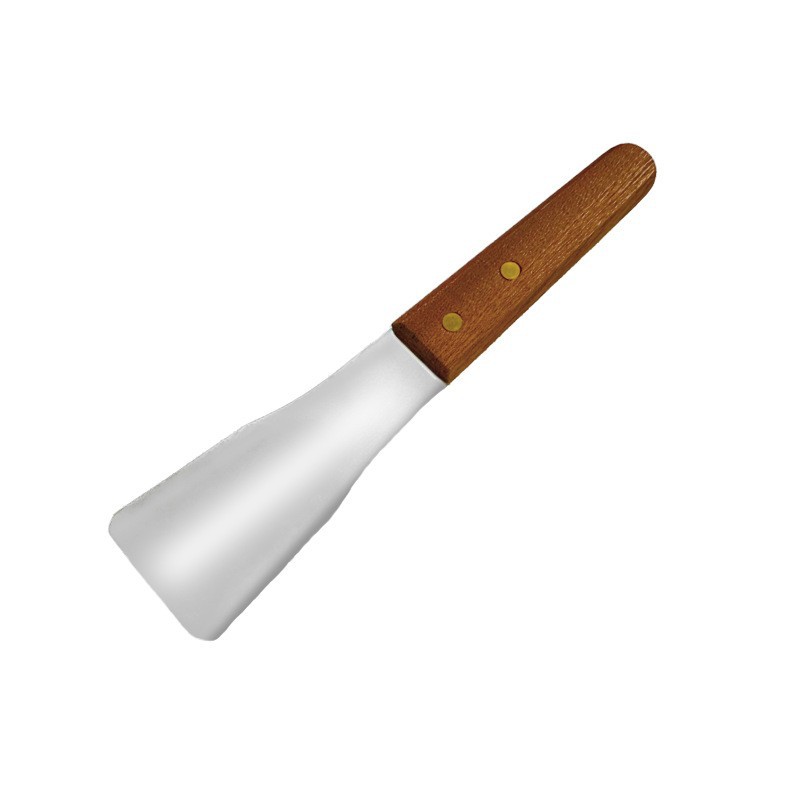 Amazon estilo explosivo pala hecha a mano pala de madera de alta calidad de forma ancha cuchara de helado pala de teppanyaki herramienta de eliminación de hielo de miel