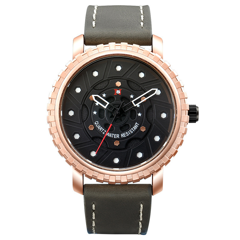 Men's watch fully automatic non mechanical watch large dial movement quartz belt electronic men's watch N909_voghion.com