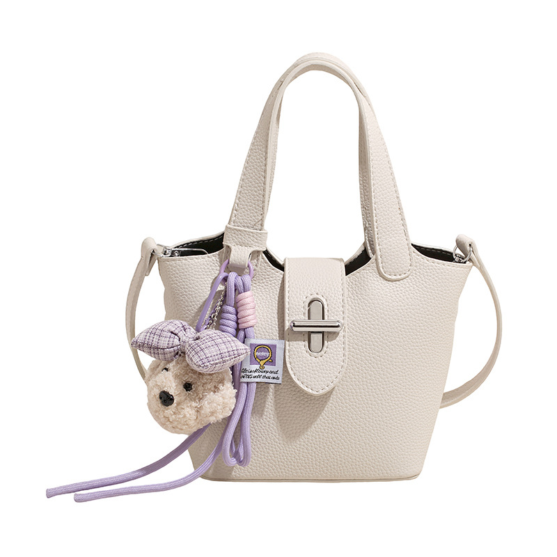 2026 nuevo estilo transfronterizo de alto valor exterior de moda de un solo hombro mochila de textura alta lichi patrón bolso de cubo de mano