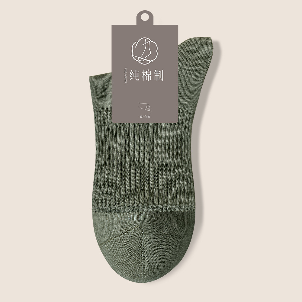 95%純綿ソックス メンズ 秋冬 ノンボーン ミドル丈 7A抗菌 吸汗 防臭 ビジネス メンズ スポーツ レジャー ロングソックス